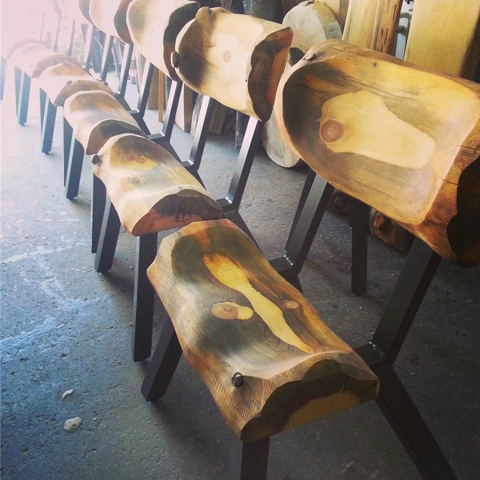 Log on Steel Dining Chairs